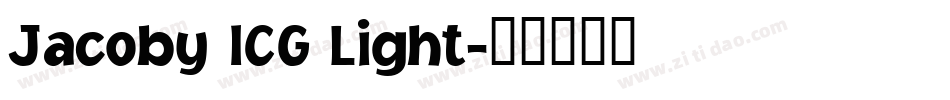 Jacoby ICG Light字体转换